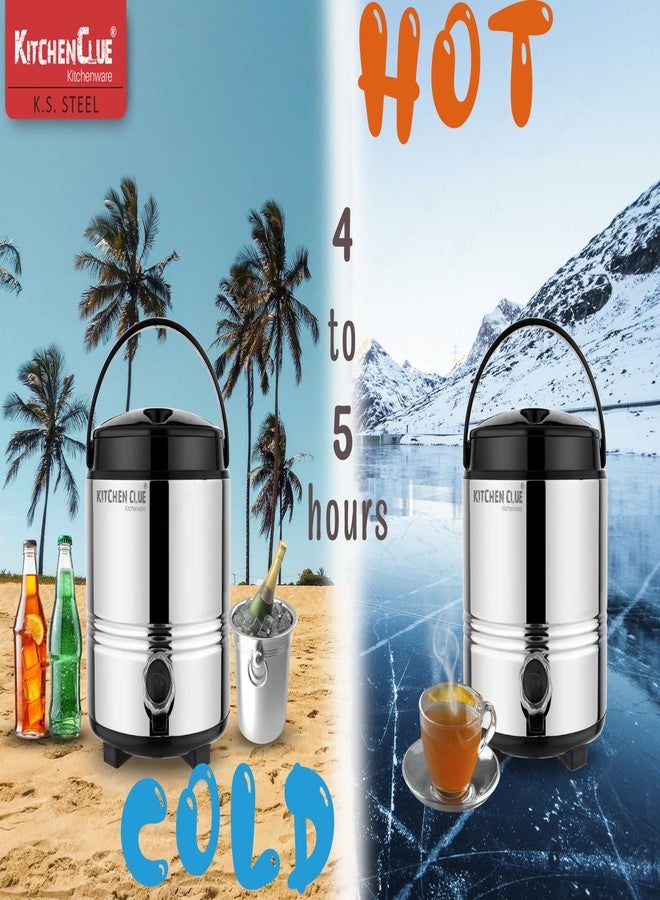 Kitchen Clue Stainless Steel Travel Water/Tea Container 5 Liter, Silver I PUF Insulated Thermosteel HOT & Cold Water Jug with Airtight & Spill-Proof Lid I It Keeps Beverages Hot & Cold for Long Hours - Image 3